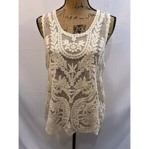 Bobbie Brooks Lacy Sheer Tank Med